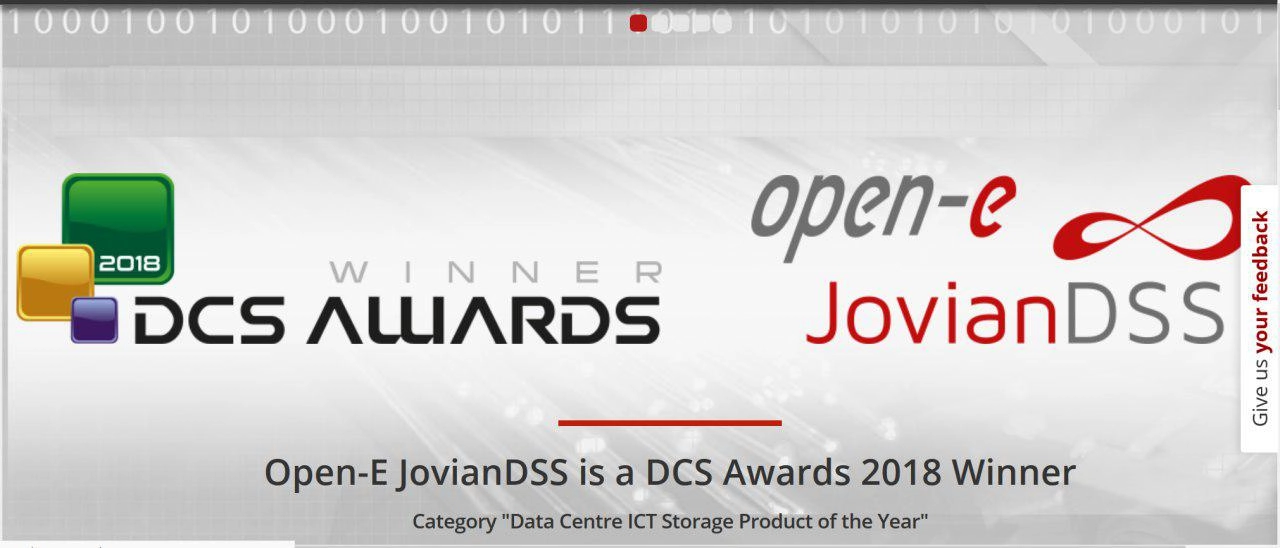 ذخیره ساز Open-E JovianDSS برنده جایزه DCS 2018
