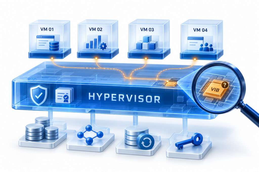 پایش تغییرات VIB در Hypervisor و دامنه اثر احتمالی آن بر ماشین‌های مجازی و منابع مشترک