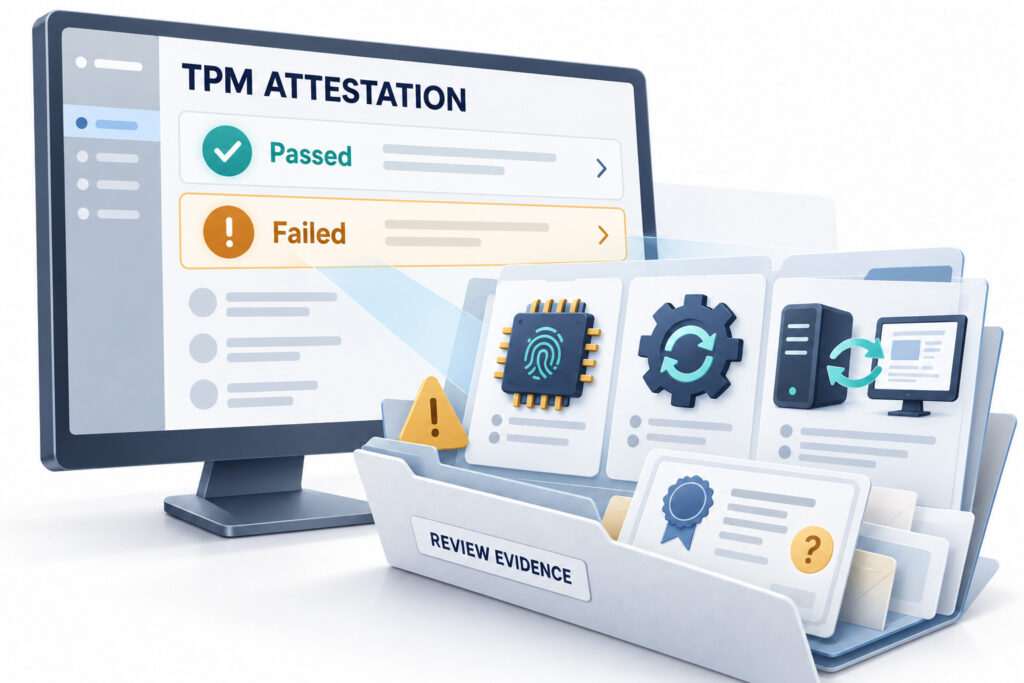 بررسی وضعیت TPM Attestation و علت‌های احتمالی شکست آن در vCenter